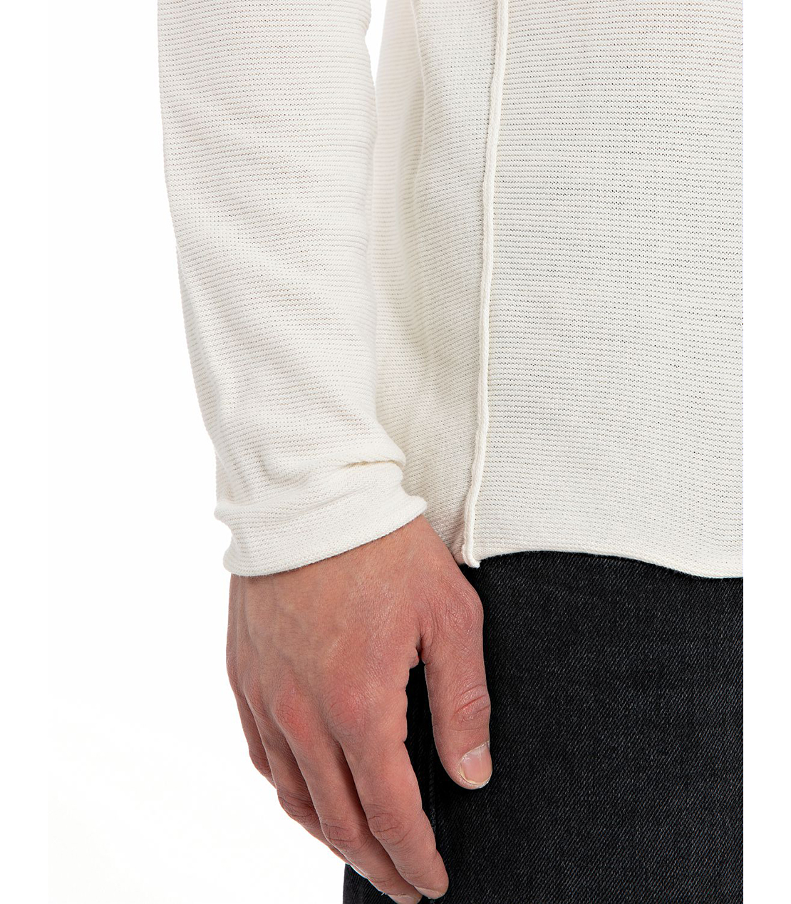 クルーネックニットプルオーバー 詳細画像 アイボリー 4